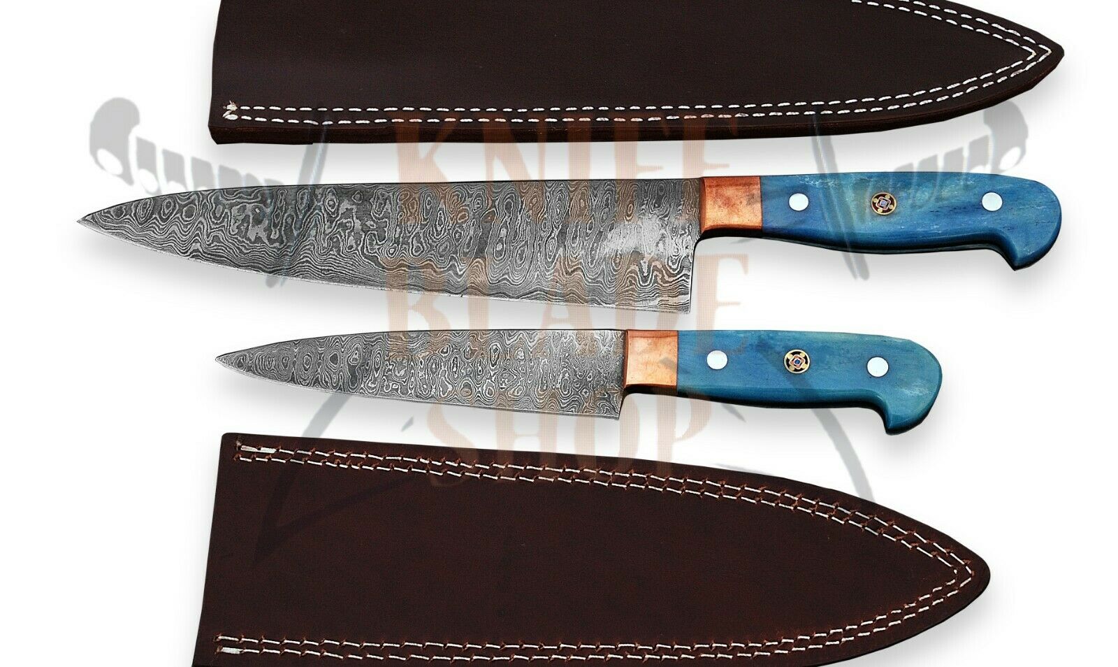 damascus steel chef knives set